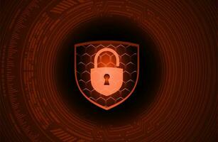 Modern Cybersecurity Technology Background with Shield vector