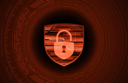 Modern Cybersecurity Technology Background with Shield vector