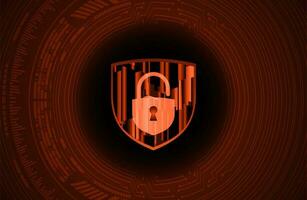 Modern Cybersecurity Technology Background with Shield vector