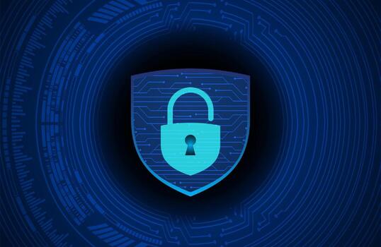 Modern Cybersecurity Technology Background with Shield vector