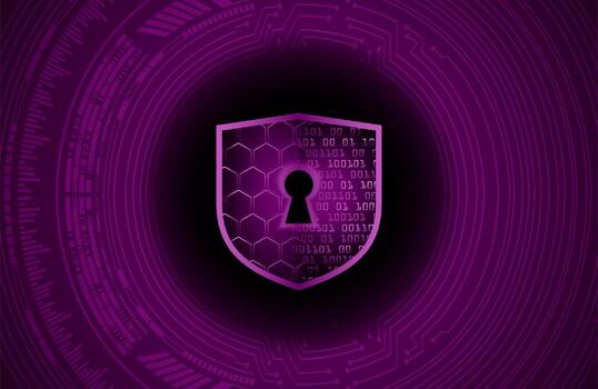 Modern Cybersecurity Technology Background with Shield vector