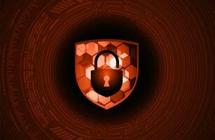 Modern Cybersecurity Technology Background with Shield vector