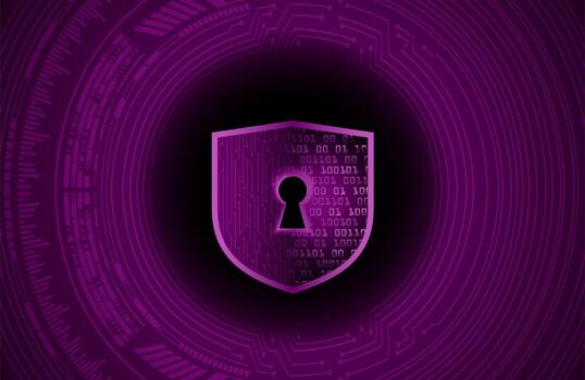 Modern Cybersecurity Technology Background with Shield vector