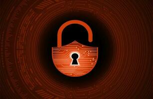 Modern Cybersecurity Technology Background with padlock vector