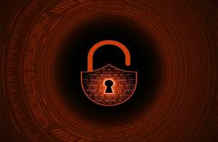 Modern Cybersecurity Technology Background with padlock vector