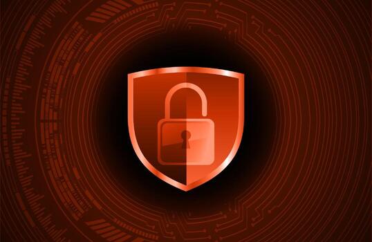 Modern Cybersecurity Technology Background with Shield vector