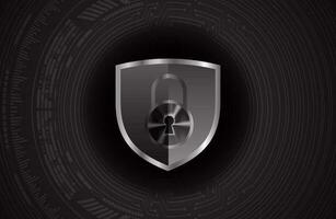 Modern Cybersecurity Technology Background with Shield vector