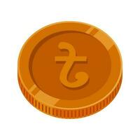 Taka Coin Bronze Bangladesh Money Copper BDT Vector