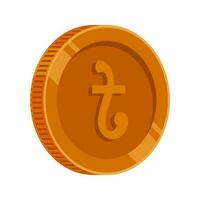 Bronze Coin Taka Bangladesh Money Vector