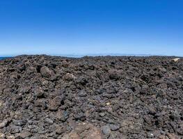 Picture over volcanic coast near El Golfo on Lanzarote photo