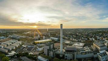 Drone panorama of the Hessian university city Darmstadt in Germany photo