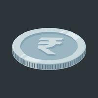 India Rupee Coin Silver Money Tin Vector