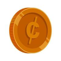 centavo moneda bronce dinero dólar centavo vector cobre