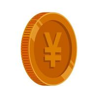 Yen Bronze Coin Japanese Yen Vector