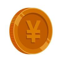 Yen Bronze Coin Japanese Yen Vector