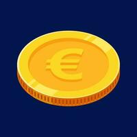 Euro Gold Coin Money Vector