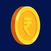 Rupee Coin Gold India Money Vector