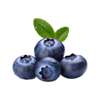 Fresh ripe blueberries isolated on transparent background png