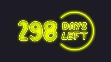298 dag links neon licht geanimeerd video