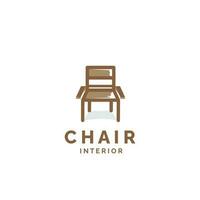 silla mueble minimalista logo vector icono ilustración para industria