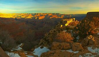 View from grand Canyon South Rim at sunrise photo