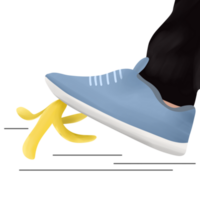 A shoe with banana peel png