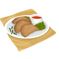 Curry Puf on the plate png