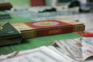 magelang,indonesia.05-21-2023.Al-Quran is used every day to read. photo