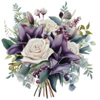 waterverf knus voorjaar Afdeling van bloemen met pastel kleur voor groet bruiloft kaart logo patroon textiel geïsoleerd Aan transparant PNG achtergrond, generatief ai