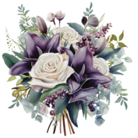 aguarela acolhedor Primavera ramo do floral com pastel cor para cumprimento Casamento cartão logotipo padronizar têxtil isolado em transparente png fundo, generativo ai