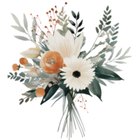 Aquarell gemütlich Frühling Ast von Blumen- mit Pastell- Farbe zum Gruß Hochzeit Karte Logo Muster Textil- isoliert auf transparent png Hintergrund, generativ ai