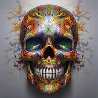 Day of the Dead skulls. Dia de los Muertos. Day of the Dead and Mexican Halloween background. Mexican tradition festival. Day of the dead sugar skull. Dia de los Muertos, photo