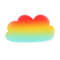 Cloud neon color blurred png