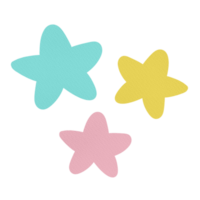 fofa colorida estrelas elemento png