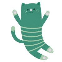 Cute colorful fantasy cat png