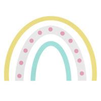 schattig pastel elementen regenboog png