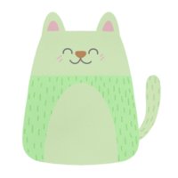 Cute colorful fantasy cat png