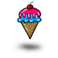 Cute sticker ice cream png