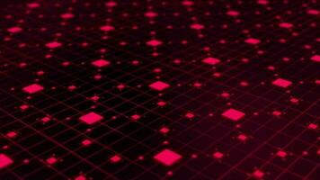 dark pink color flickering squared digital abstract background video