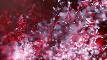 red exploding particles abstract wavy pattern backgrond video