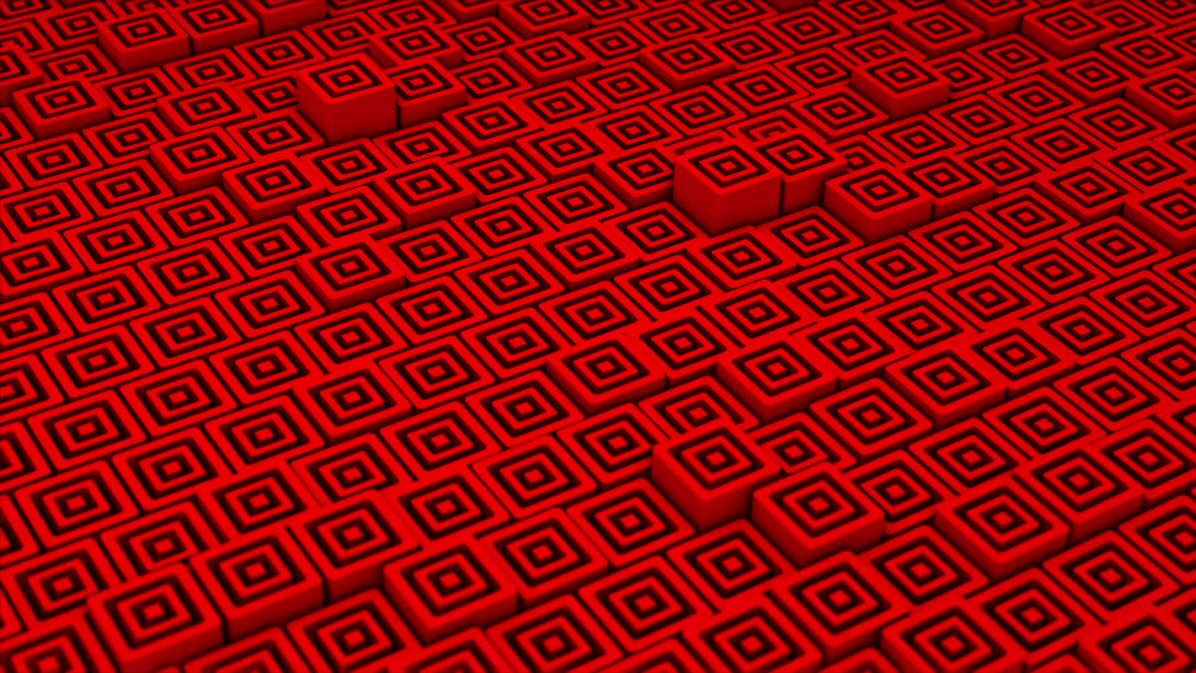 red color 3d geometrical square block moving up and down background