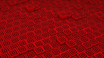 red color 3d geometrical square block moving up and down background video