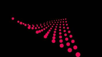 dark pink color Circular dot grid moving in 3 dimension video