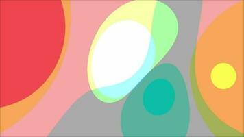 in beweging abstract veelkleurig lusvormige achtergrond, roze geel groen blauw achtergrond video