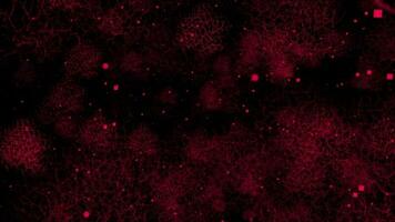 dark pink color 3d mesh of glowing neurons, Technology background video