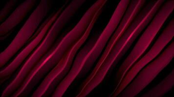 dark pink color 3d wavy pattern stripe background, 3d wave dark background video