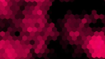 dark pink color hexagonal shapes honeycomb structured abstract background video