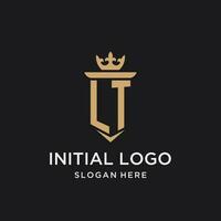 es monograma con medieval estilo, lujo y elegante inicial logo diseño vector