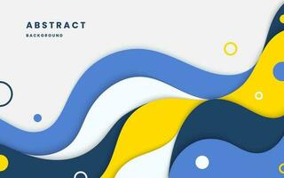 Abstract backgrounds colorful template banner and geometric. Design with liquid shape with blue, yellow and white color. modern wavy shapes abstract curvy. Illustration vector 10 eps.