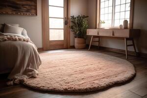 soft carpet in the house, design interior element photo